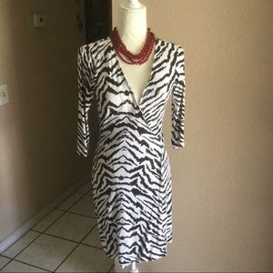 Express Zebra Wrap Dress